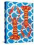 Langoustines on Blue-Alice Straker-Stretched Canvas