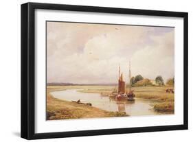 Langrick Ferry on the River Witham Near Boston, Lincolnshire-Peter De Wint-Framed Giclee Print