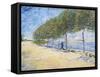 Langs De Seine (Along the Seine)-Vincent van Gogh-Framed Stretched Canvas