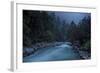 Langtang Khola near village of Riverside on misty evening in Langtang region of Nepal, Himalayas-Alex Treadway-Framed Photographic Print