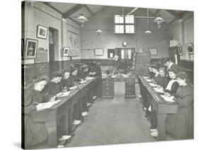 Language Lesson on Daffodils at Oak Lodge School for Deaf Girls, London, 1908-null-Stretched Canvas