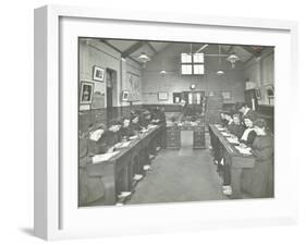 Language Lesson on Daffodils at Oak Lodge School for Deaf Girls, London, 1908-null-Framed Photographic Print