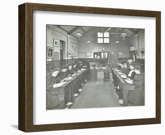 Language Lesson on Daffodils at Oak Lodge School for Deaf Girls, London, 1908-null-Framed Photographic Print