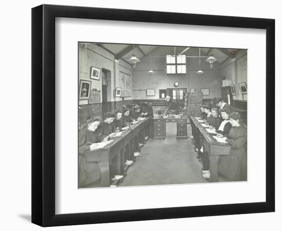 Language Lesson on Daffodils at Oak Lodge School for Deaf Girls, London, 1908-null-Framed Photographic Print