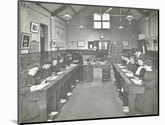 Language Lesson on Daffodils at Oak Lodge School for Deaf Girls, London, 1908-null-Mounted Photographic Print