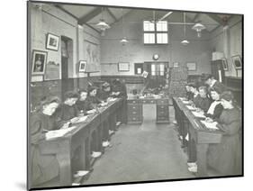 Language Lesson on Daffodils at Oak Lodge School for Deaf Girls, London, 1908-null-Mounted Photographic Print