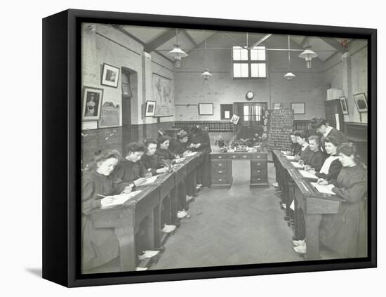 Language Lesson on Daffodils at Oak Lodge School for Deaf Girls, London, 1908-null-Framed Stretched Canvas