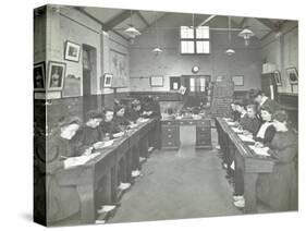 Language Lesson on Daffodils at Oak Lodge School for Deaf Girls, London, 1908-null-Stretched Canvas
