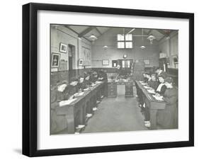 Language Lesson on Daffodils at Oak Lodge School for Deaf Girls, London, 1908-null-Framed Premium Photographic Print