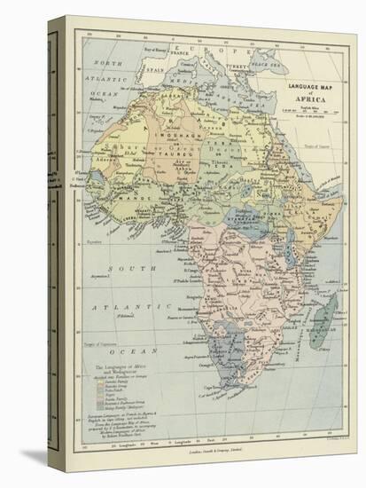 Language Map of Africa-null-Stretched Canvas