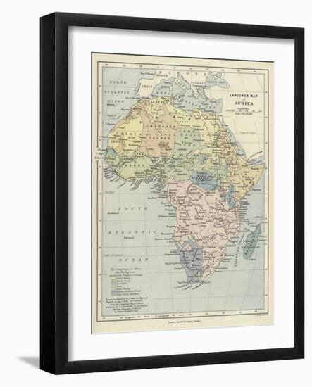 Language Map of Africa-null-Framed Giclee Print
