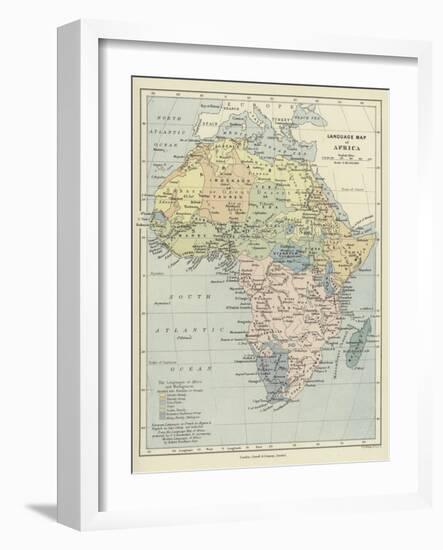 Language Map of Africa-null-Framed Giclee Print