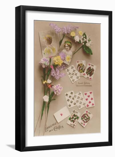 Language of Cards-null-Framed Art Print