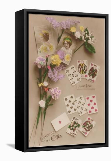 Language of Cards-null-Framed Stretched Canvas