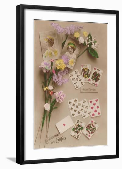 Language of Cards-null-Framed Art Print