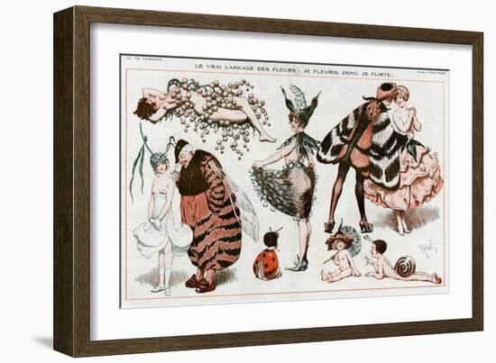 Language of Flowers 1918-Henry Gerbault-Framed Art Print