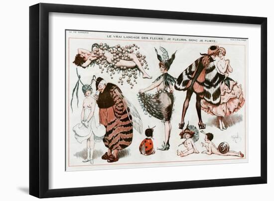 Language of Flowers 1918-Henry Gerbault-Framed Art Print