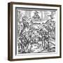 Languages: Moses Receiving from God the Tablets of the Law in Hebrew, 1512-null-Framed Giclee Print