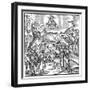 Languages: Moses Receiving from God the Tablets of the Law in Hebrew, 1512-null-Framed Giclee Print