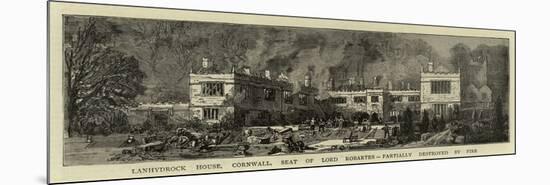 Lanhydrock House, Cornwall, Seat of Lord Robartes, Partially Destroyed by Fire-null-Mounted Premium Giclee Print