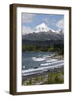 Lanin volcano and Lago Huechulafquen, Lanin National Park, near Junin de los Andes, The Lake Distri-Stuart Black-Framed Photographic Print