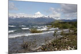 Lanin volcano and Lago Huechulafquen, Lanin National Park, near Junin de los Andes, The Lake Distri-Stuart Black-Mounted Photographic Print