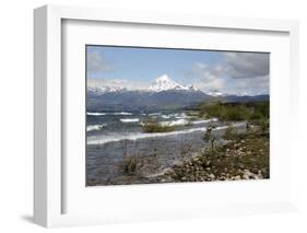 Lanin volcano and Lago Huechulafquen, Lanin National Park, near Junin de los Andes, The Lake Distri-Stuart Black-Framed Photographic Print