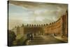 Lansdown Crescent, Bath, 1820-David Cox-Stretched Canvas