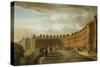 Lansdown Crescent, Bath, 1820-David Cox-Stretched Canvas