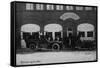 Lansing, Michigan - Central Fire Station Exterior Photo-Lantern Press-Framed Stretched Canvas