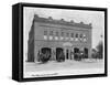 Lansing, Michigan - Fire Department Exterior Photograph-Lantern Press-Framed Stretched Canvas