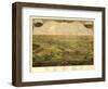 Lansing, Michigan - Panoramic Map-Lantern Press-Framed Art Print