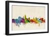 Lansing Michigan Skyline-Michael Tompsett-Framed Art Print