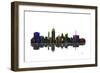 Lansing Michigan Skylines BW 1-Marlene Watson-Framed Giclee Print