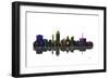 Lansing Michigan Skylines BW 1-Marlene Watson-Framed Giclee Print