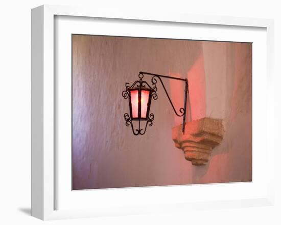 Lantern Inside a Church, Valladolid, Yucatan, Mexico-Julie Eggers-Framed Photographic Print