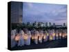 Lantern Parade at Beginning of Buddha's Birthday Evening, Yoido Island, Seoul, Korea-Alain Evrard-Stretched Canvas