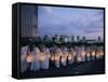 Lantern Parade at Beginning of Buddha's Birthday Evening, Yoido Island, Seoul, Korea-Alain Evrard-Framed Stretched Canvas