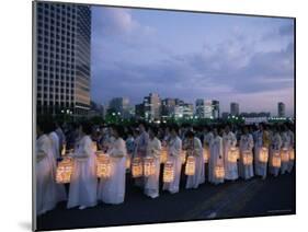 Lantern Parade at Beginning of Buddha's Birthday Evening, Yoido Island, Seoul, Korea-Alain Evrard-Mounted Photographic Print