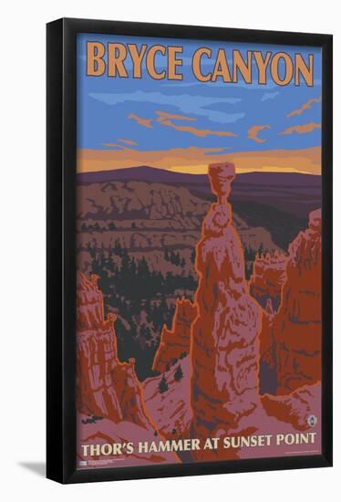 Lantern Press - Bryce Canyon National Park, Utah, Explorer Series-Trends International-Framed Poster