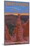 Lantern Press - Bryce Canyon National Park, Utah, Explorer Series-Trends International-Mounted Poster