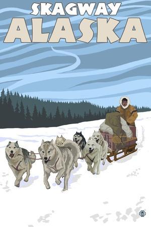 Dog Sled Team Race Motivational Poster Art Print Dreams Husky Alaska Vet MVP617 