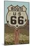 Lantern Press - Flagstaff, Arizona, Route 66-Trends International-Mounted Poster