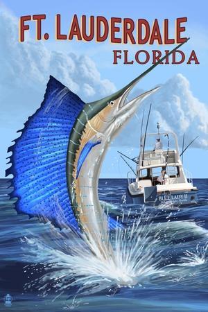 Islandburner Leinwandbild Fort Lauderdale Beach - 170x80cm