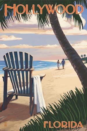 Beach Chair Beach Sea Sand Poster Art Print P0543
