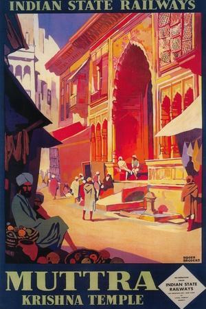 India Art Travel Poster Vintage Decor Print 12x16" XR420 