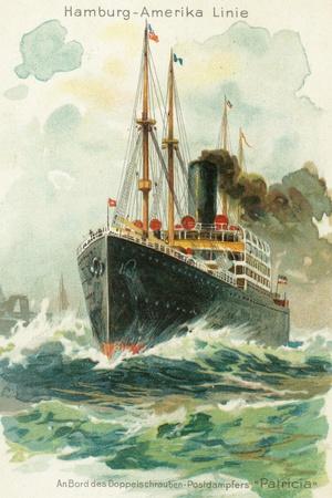 BATEAU HAMBURG AMERIKA LINIE Rxfn-POSTER/REPRODUCTION d1 AFFICHE VINTAGE
