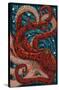 Lantern Press - Yachats, Oregon, Octopus Mosaic-Trends International-Stretched Canvas