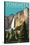 Lantern Press - Yosemite National Park, California, Yosemite Falls-Trends International-Stretched Canvas