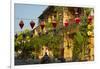 Lanterns and restaurants, Hoi An, Vietnam-David Wall-Framed Photographic Print
